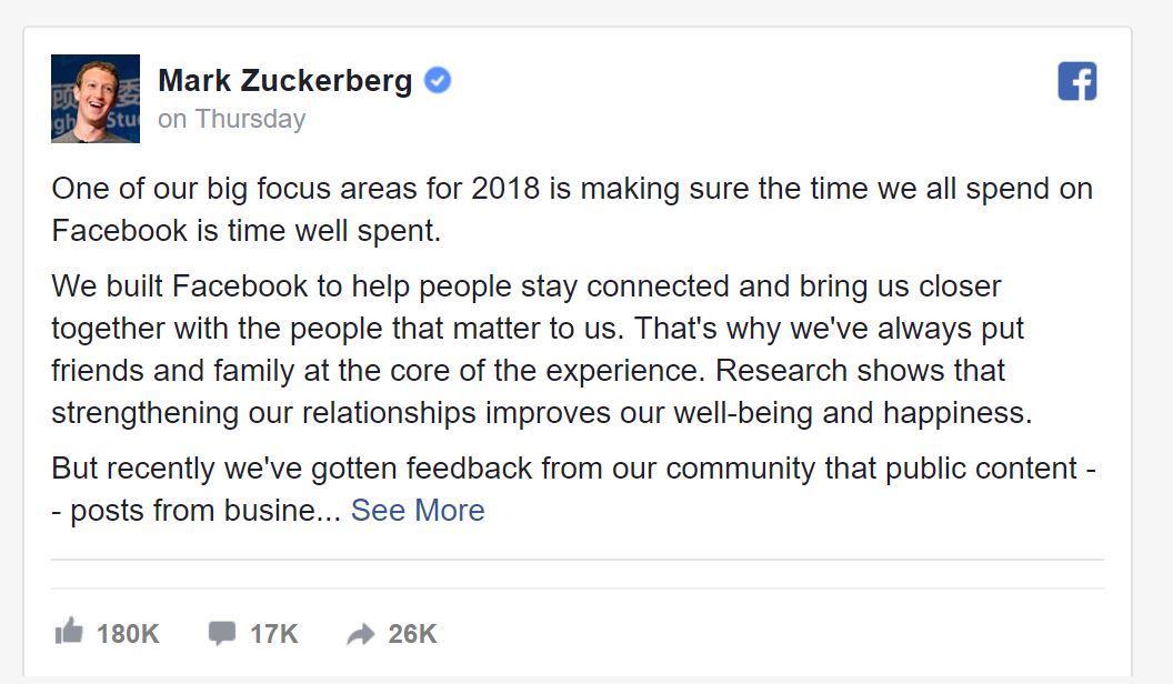 Facebook Algorithm Change